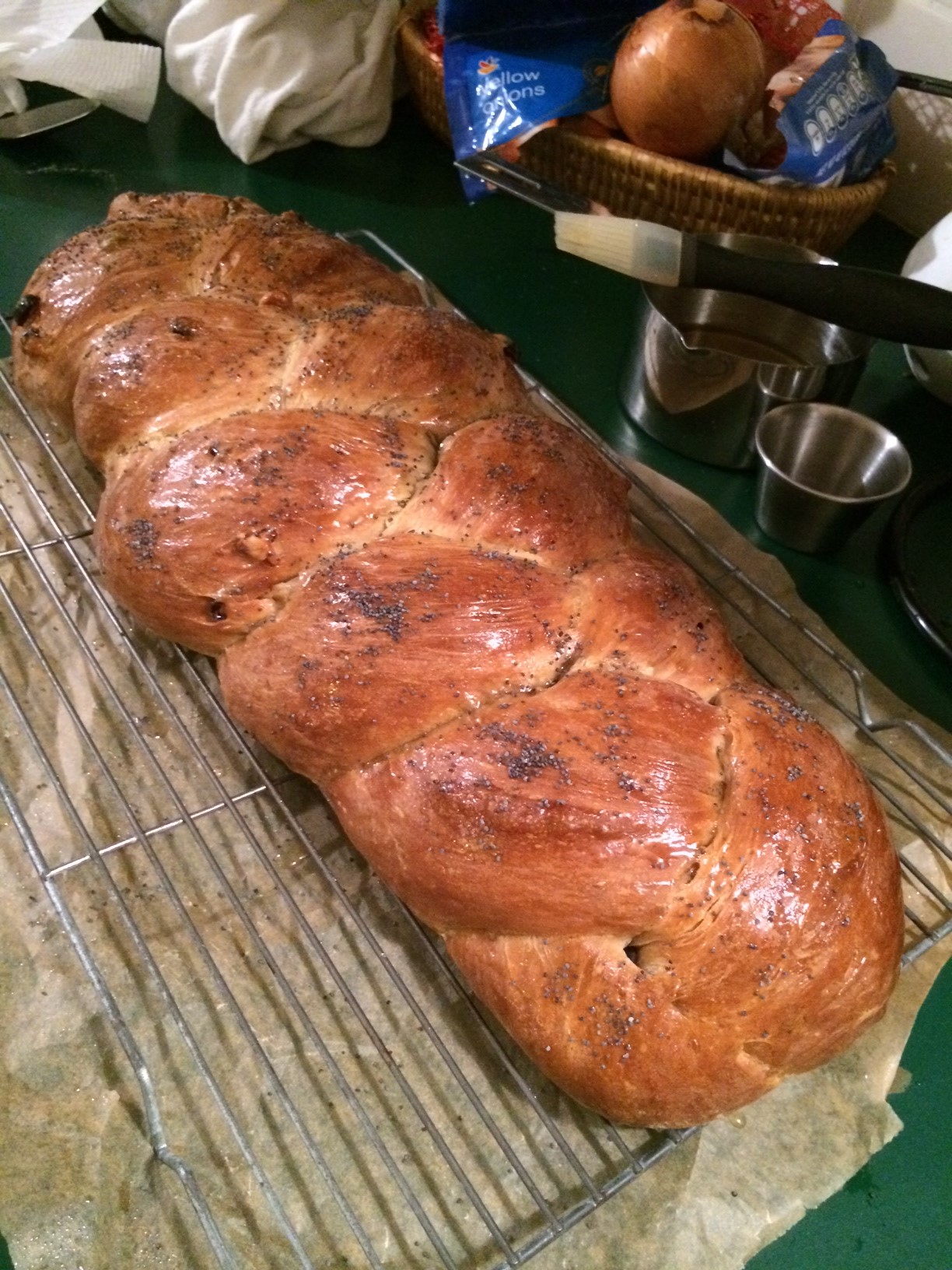 Braided and glazed Greek Celebration Bread